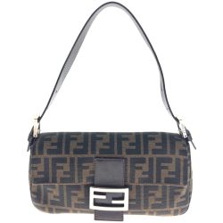 〇〇 FENDI フェンディ ズッカ柄 マンマバケット セミショルダーバッグ 26424 ブラウン Bランク