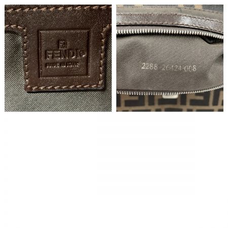  FENDI フェンディ ズッカ柄 マンマバケット セミショルダーバッグ 26424 ブラウン