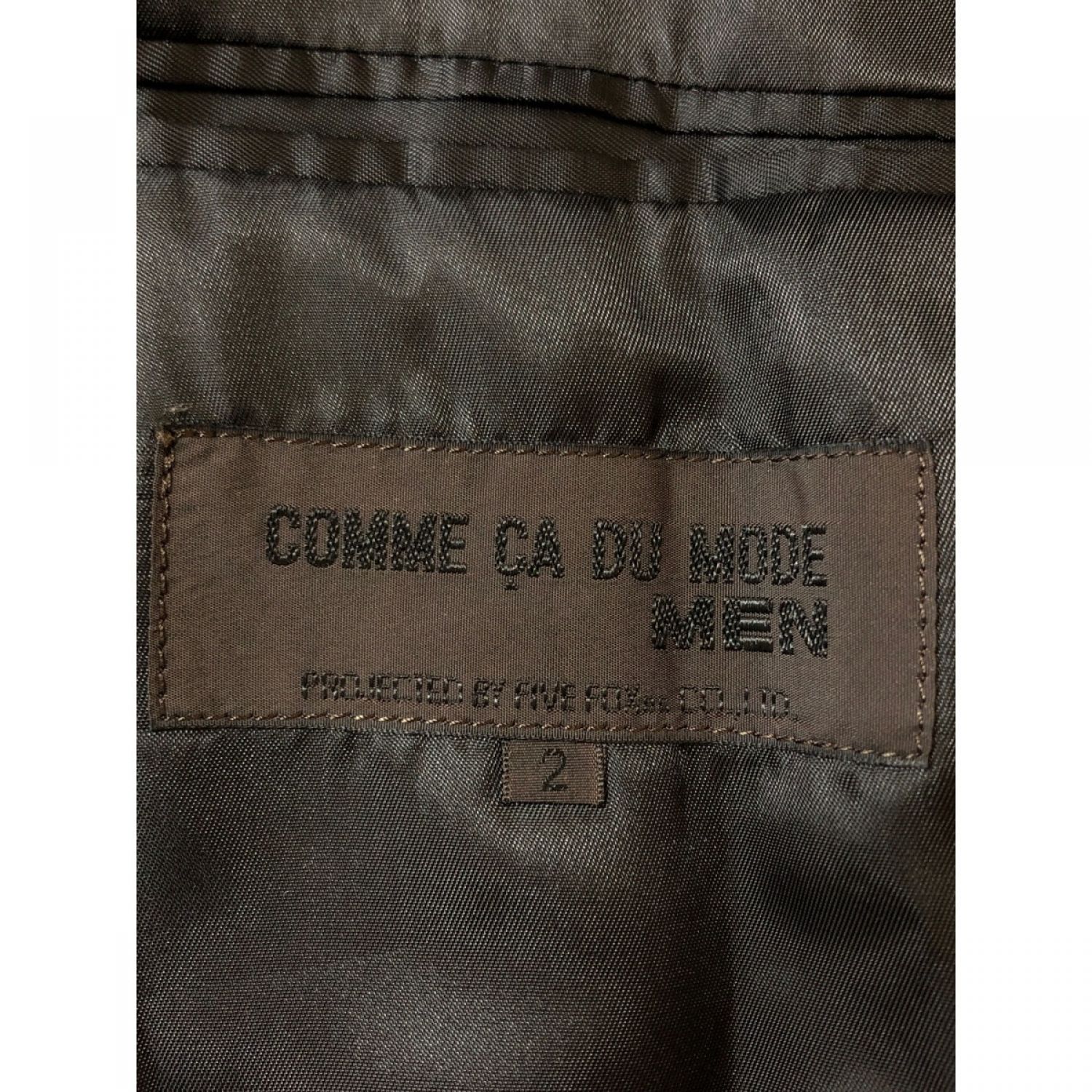 COMME CA DU MODE MEN / コムサデモード | カウレザー フラップ付き ステンカラー ベルテッド コート | 3 | ブラック | メンズ