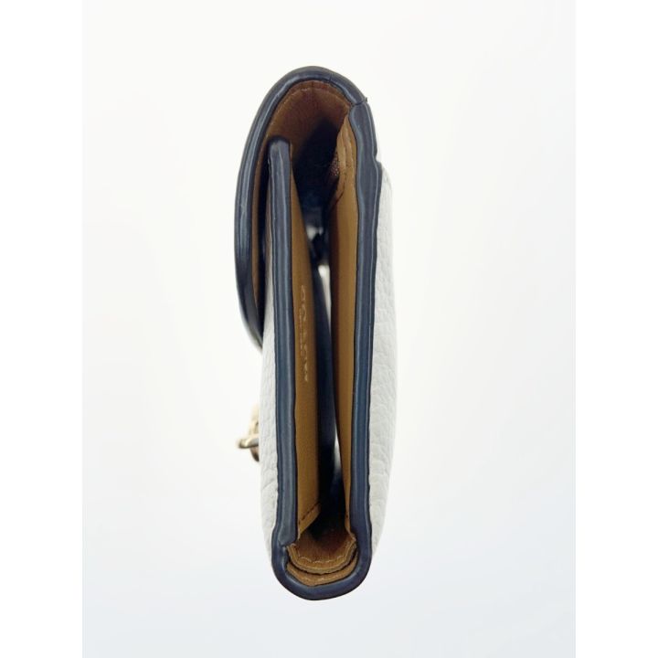 COACH コーチ ペブルド レザー ミディアム エンベロープ ウォレット 三