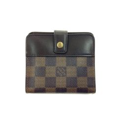 〇〇 LOUIS VUITTON ルイヴィトン ダミエ コンパクト ジップ 二つ折り短財布 N61668 Bランク
