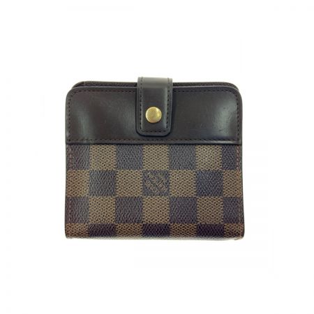  LOUIS VUITTON ルイヴィトン ダミエ コンパクト ジップ 二つ折り短財布 N61668