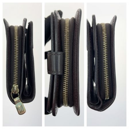  LOUIS VUITTON ルイヴィトン ダミエ コンパクト ジップ 二つ折り短財布 N61668