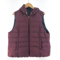 〇〇 Leilian レリアン レディース ダウンベスト サイズ17号 バーガンディー Sランク