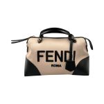 FENDI フェンディ FFロゴ金具 ナイロン×レザーバッグ 15321 ブラック
