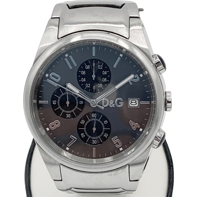 中古】 DOLCE & GABBANA ドルチェアンドガッバーナ TIME クロノグラフ