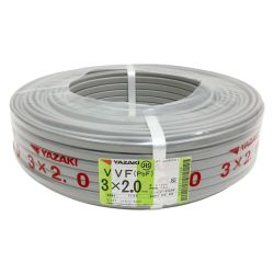 〇〇 YAZAKI  電材 VVFケーブル 3芯 3× 2.0 PbF 100m 未開封品 Nランク
