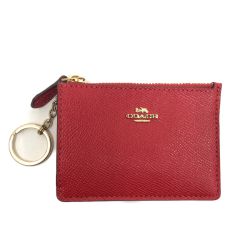 〇〇 COACH コーチ コインケース パスケース 57841 レッド Bランク