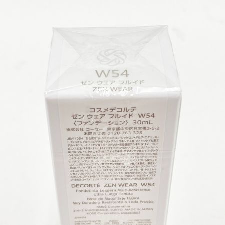  DECORTE コスメデコルテ ゼン ウェア フルイド W54 ファンデーション 未開封品