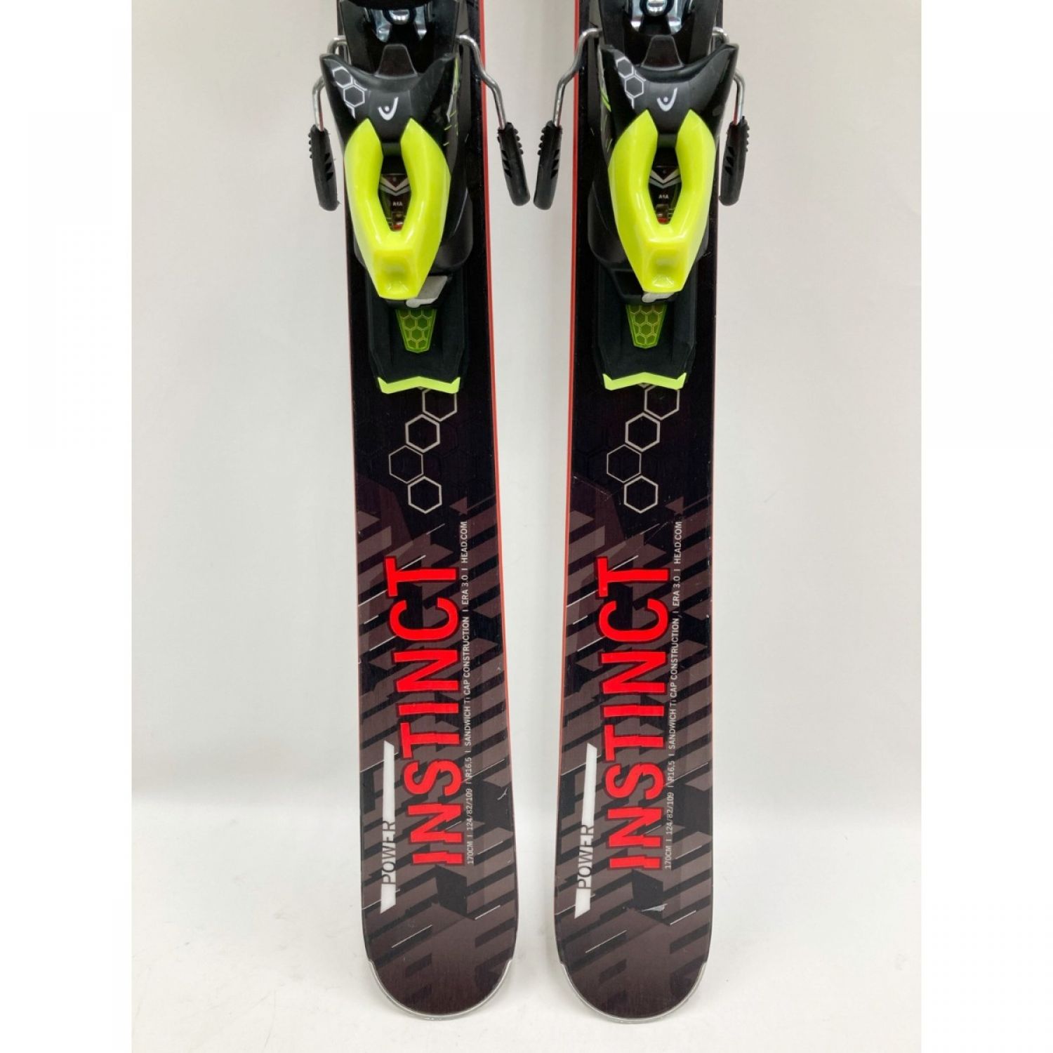 中古】 HEAD ヘッド POWER INSTINCT Ti PRO スキー板 ダークグレー