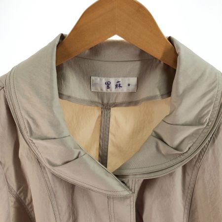  里麻 レディース トレンチコート サイズ9 アイボリー