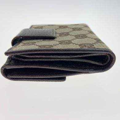 GUCCI グッチ GGキャンバス コンパクトウォレット Wホック 二