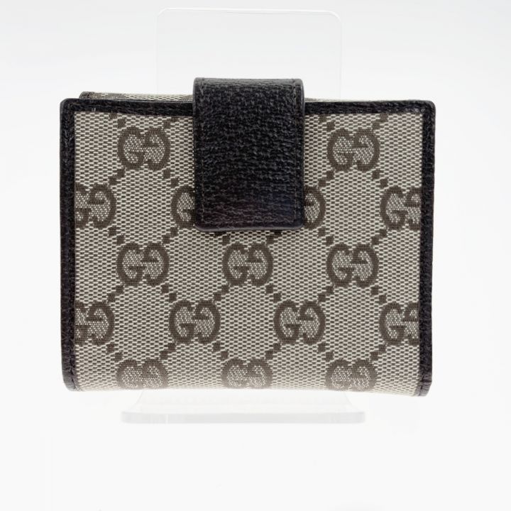 GUCCI グッチ GGキャンバス コンパクトウォレット Wホック 二つ折り財布 112716 ベージュ｜中古｜なんでもリサイクルビッグバン