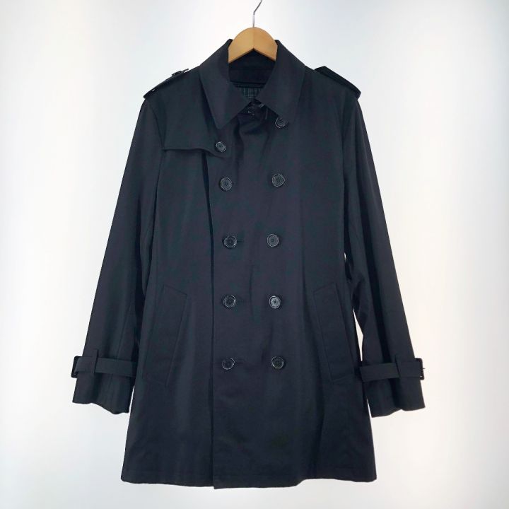 BURBERRY BLACK LABEL バーバリーブラックレーベル メンズ トレンチコート サイズL ブラック｜中古｜なんでもリサイクルビッグバン