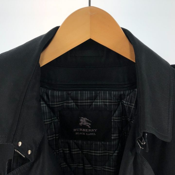 BURBERRY BLACK LABEL バーバリーブラックレーベル メンズ トレンチコート サイズL ブラック｜中古｜なんでもリサイクルビッグバン