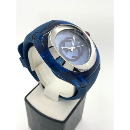 GUCCI グッチ シンク クォーツ 腕時計 137.1/YA137104A ブルー