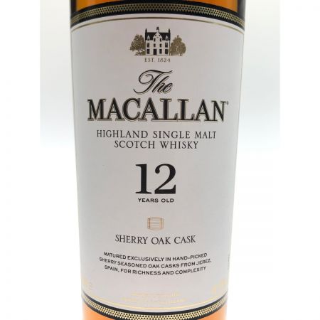   マッカラン THE MACALLAN ウイスキー SHERRY OAK CASK 700ml 40度 12年 未開栓 Nランク 未開栓