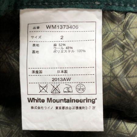  WHITE MOUNTAINEERING メンズ パンツ サイズ2 WM1373406 グレー