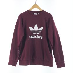 〇〇 adidas アディダス メンズ スウェット サイズM エンジ Sランク