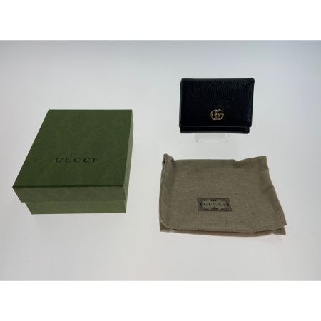  GUCCI グッチ プチマーモント 三つ折り財布 474746 CAO0G ブラック