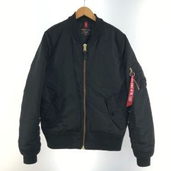〇〇 ALPHA アルファ メンズ MA-1ジャケット サイズM ブラック Bランク