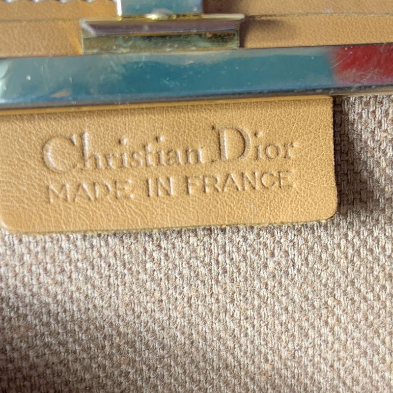 中古】 Christian Dior クリスチャンディオール ハニカム柄 がま口