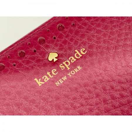  Kate Spade ケイトスペード ラウンドファスナー 長財布 WLRU3104 エンジ
