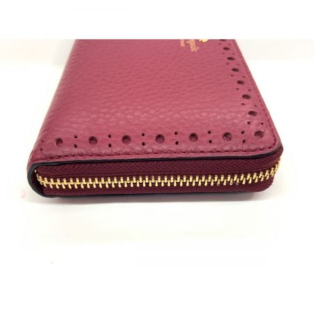  Kate Spade ケイトスペード ラウンドファスナー 長財布 WLRU3104 エンジ
