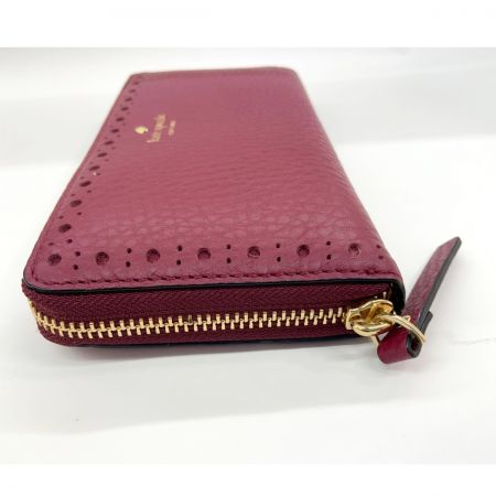  Kate Spade ケイトスペード ラウンドファスナー 長財布 WLRU3104 エンジ