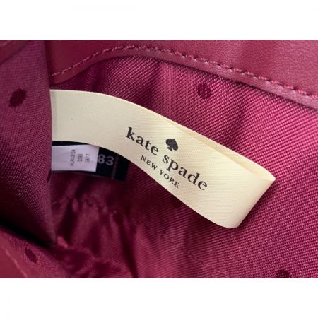  Kate Spade ケイトスペード ラウンドファスナー 長財布 WLRU3104 エンジ