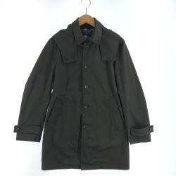 〇〇 NANO UNIVERSE ナノユニバース メンズ コート サイズS カーキ フード付 Bランク