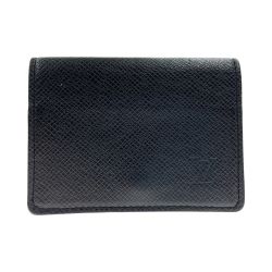 〇〇 LOUIS VUITTON ルイヴィトン タイガ アンヴェロップ カルト ドゥ ヴィジット MM カードケース M64595 ブラック Dランク