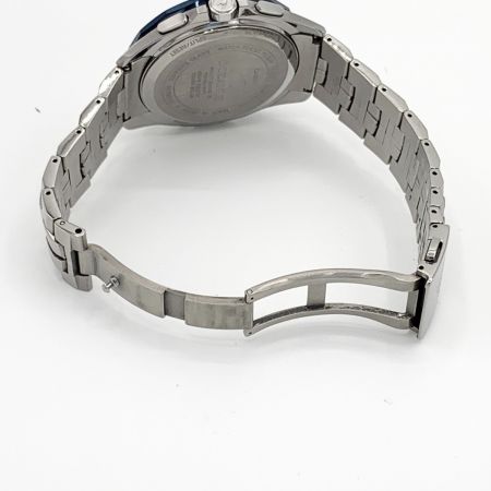  CASIO カシオ オシアナス マンタ ソーラー電波クォーツ 5285 シルバー x ブルー