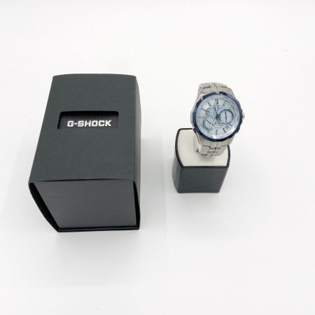  CASIO カシオ オシアナス マンタ ソーラー電波クォーツ 5285 シルバー x ブルー