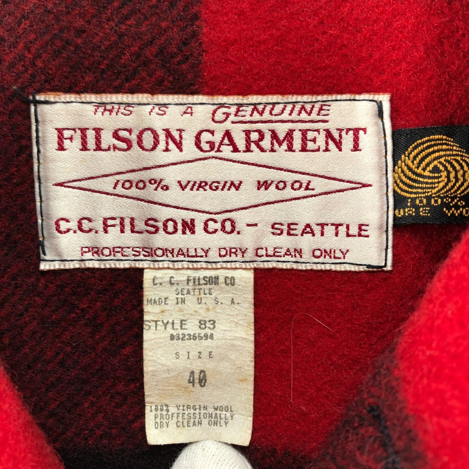 中古】 FILSON フィルソン メンズ ダブルマッキーノクルーザー