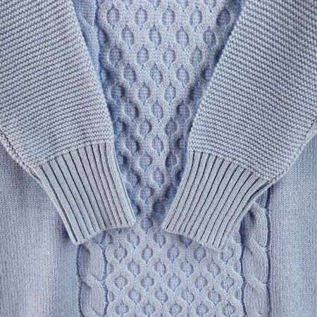  PINORE ピノーレ レディース ワンピース  タートル ロングニット サイズ40 スカイブルー