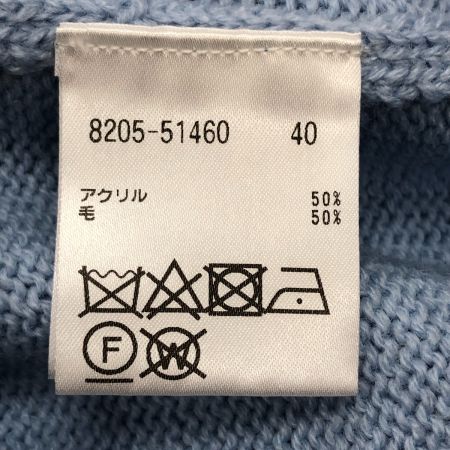  PINORE ピノーレ レディース ワンピース  タートル ロングニット サイズ40 スカイブルー