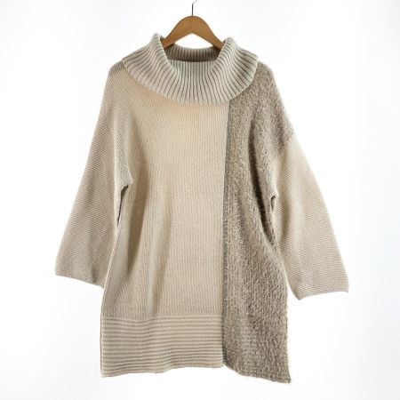  PINORE ピノーレ レディース ワンピース タートル ニットロング サイズ40 ベージュ