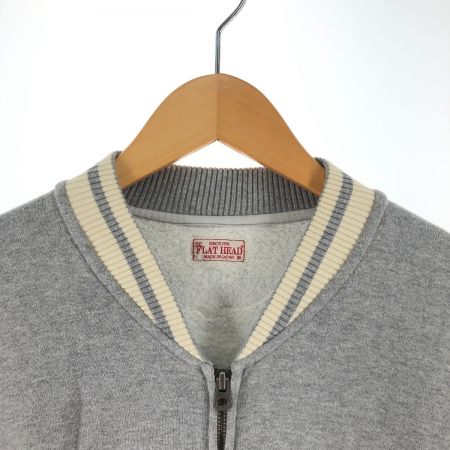  The Flat Head フラッドヘッド メンズ スウェットジャケット サイズ36 グレー×アイボリー