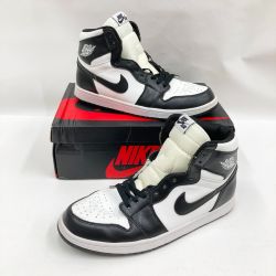 〇〇 NIKE ナイキ AIR JORDAN 1 RETRO HIGH エアジョーダン1 レトロ ハイ スニーカー 555088-010 ブラック×ホワイト 29ｃｍ Bランク