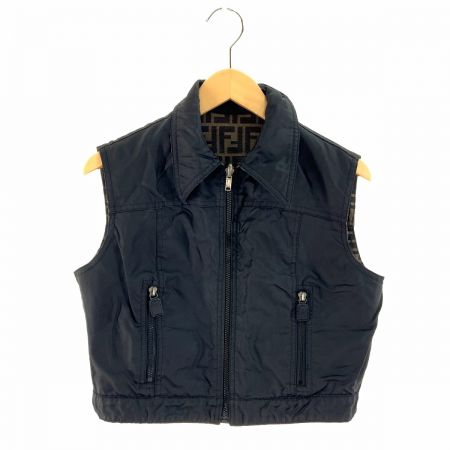  FENDI フェンディ ズッカ柄 リバーシブル ヴィンテージ ベスト サイズ42 D-HG-1234 ブラウン