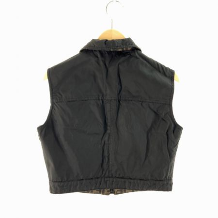  FENDI フェンディ ズッカ柄 リバーシブル ヴィンテージ ベスト サイズ42 D-HG-1234 ブラウン