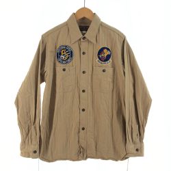 〇〇 BUZZ RICKSON'S バズ リクソンズ メンズ シャツ サイズ15 BR27158 ベージュ Bランク