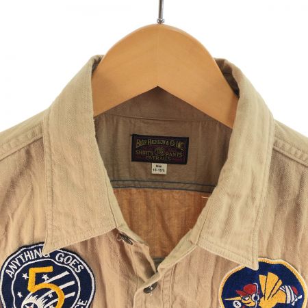  BUZZ RICKSON'S バズ リクソンズ メンズ シャツ サイズ15 BR27158 ベージュ