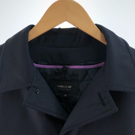  COMME CA ISM コムサイズム メンズ コート サイズM 47-20MX03 ネイビー ストライプ ライナー付き