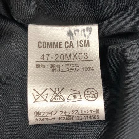  COMME CA ISM コムサイズム メンズ コート サイズM 47-20MX03 ネイビー ストライプ ライナー付き