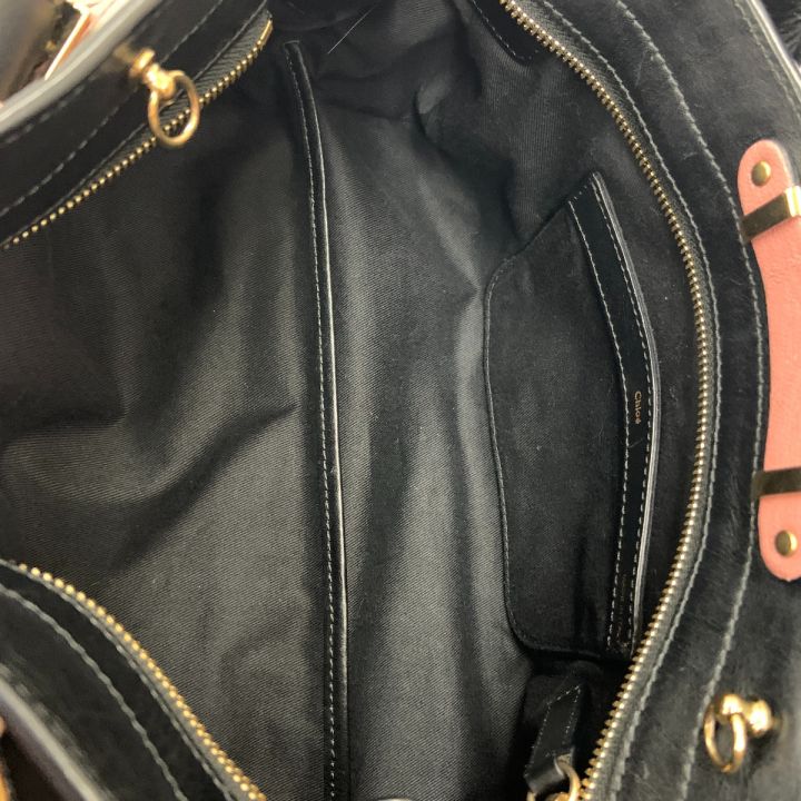 Chloe クロエ アリス 2way ショルダーバッグ ブラック x ピンク｜中古 