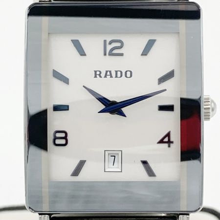  RADO ラドー ダイヤスター デイト クォーツ 腕時計 160.0486.3 ホワイト x シルバー