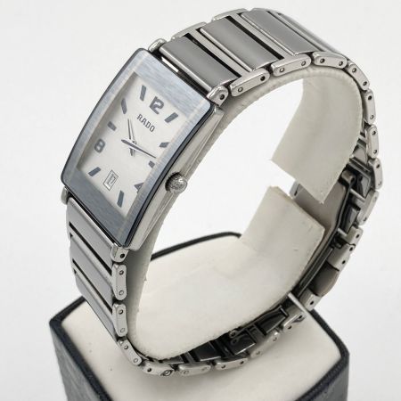  RADO ラドー ダイヤスター デイト クォーツ 腕時計 160.0486.3 ホワイト x シルバー