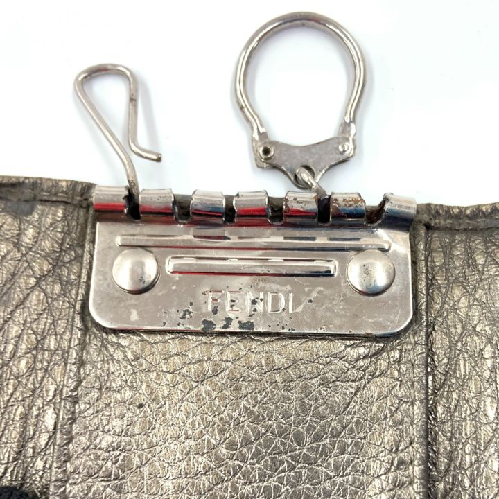 FENDI フェンディ ズッキーノ 三つ折り 6連キーケース 8AP002 ベージュ